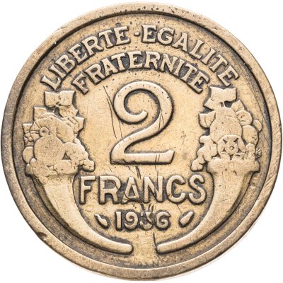 купить Франция 2 франка (francs) 1936