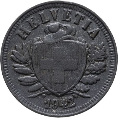 купить Швейцария 2 раппена (rappen) 1942
