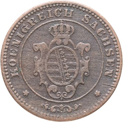 купить Германия, Саксония 1 пфенниг 1866