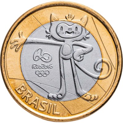купить Бразилия 1 реал (real) 2016 "XXXI летние Олимпийские Игры, Рио-де-Жанейро 2016 - Винисиус"