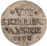 Купить Дания 8 скиллингов 1783