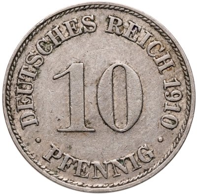 купить Германия 10 пфеннигов 1910