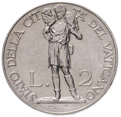 Купить Ватикан 2 лиры 1931