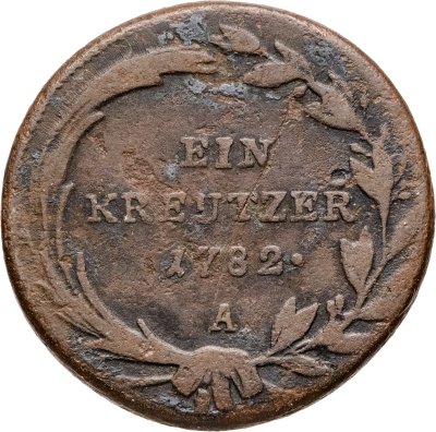 купить Австрия 1 крейцер 1782, знак монетного двора "A" - Вена