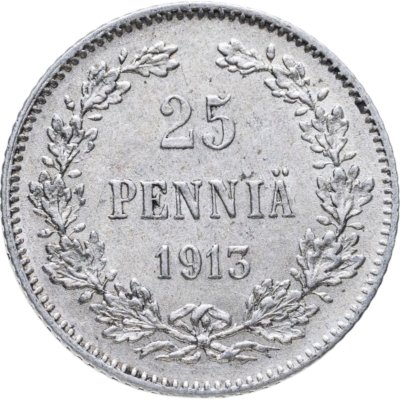 купить 25 пенни (pennia) 1913 S Российская Финляндия