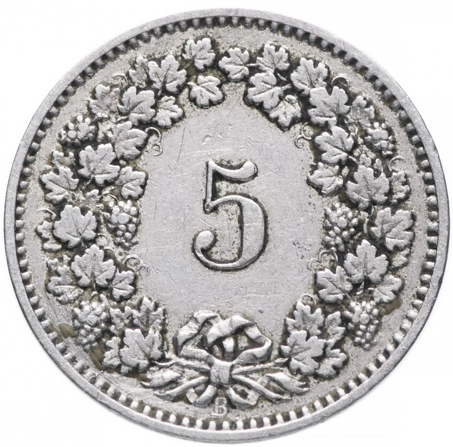 купить Швейцария 5 раппенов 1882