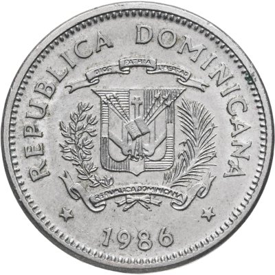 купить Доминикана 5 сентаво (centavos) 1986