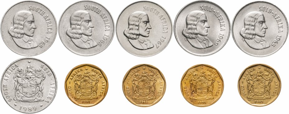 купить ЮАР набор из 10 монет 10 центов (cent) 1965-1989