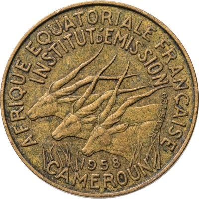 купить Французская Экваториальная Африка, Камерун 5 франков (francs) 1958
