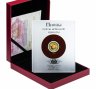 Купить Острова Кука 20 долларов 2008 "Пионы - цветы небесной красоты" в стеклянной рамке на подставке