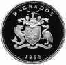 Купить Барбадос 5 долларов (dollars) 1995 First European settlers