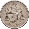 Купить Мексика 25 сентаво (centavos) 1952