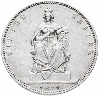 Купить Пруссия 1 талер 1871 "Победа во франко-прусской войне (Победный талер)"