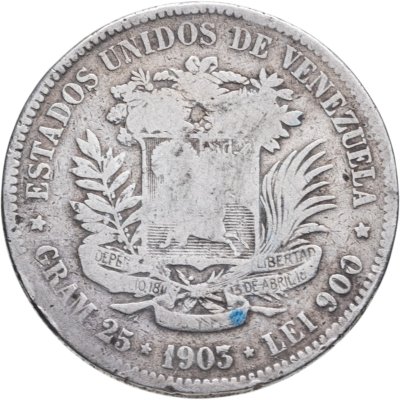купить Венесуэла 5 боливаров (bolivares) 1903