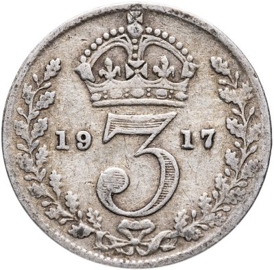 купить Великобритания 3 пенса (pence) 1917 Георг V