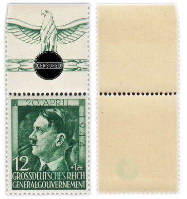 купить Германия, Третий Рейх, генерал-губернаторство Польша 12 грошей + 1 злотый 1944 "55-й День Рождения"