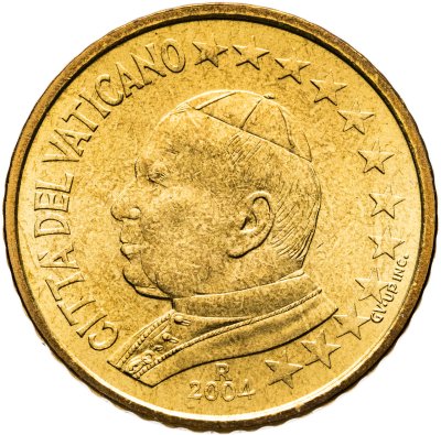 купить Ватикан 50 центов (cents) 2004 "Портрет Папы Иоана Павла II"