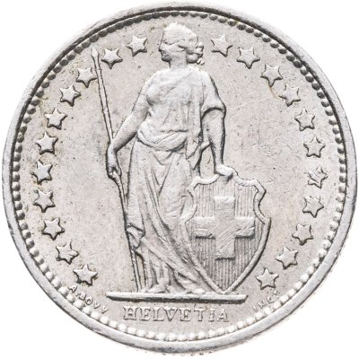 купить Швейцария 1/2 франка (franc) 1975