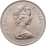 Купить Великобритания 25 пенсов (pence) 1972  Королевская серебряная свадьба
