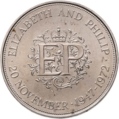 купить Великобритания 25 пенсов (pence) 1972 Королевская серебряная свадьба
