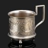 Купить Подстаканник "Souvenir", латунь, серебрение, Вольская фабрика, Варшава (Fabryka Wolska pod Warszawa), Польша, 1885-1914 гг.