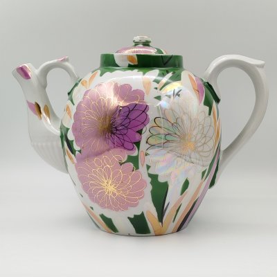купить Чайник доливной (трактирный) "Хризантемы" ("Астры"), автор В.К. Яснецов, фарфор, крытье, роспись, люстр, золочение, Дулевский фарфоровый завод (Дулёво), Российская Федерация, 2000 г.