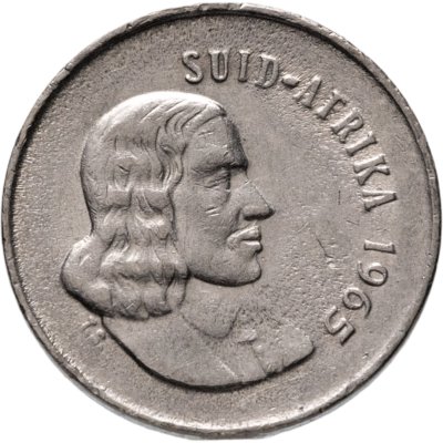 купить ЮАР 5 центов (cents) 1965-1969 Надпись на языке африкаанс - "SUID-AFRIKA"