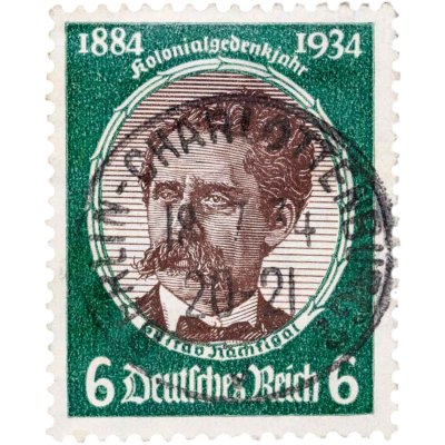 купить Германия, Третий Рейх 6 рейхспфеннигов 1934 Серия "Колониальные исследователи". 50-я годовщина основания "Общества за немецкую колонизацию"