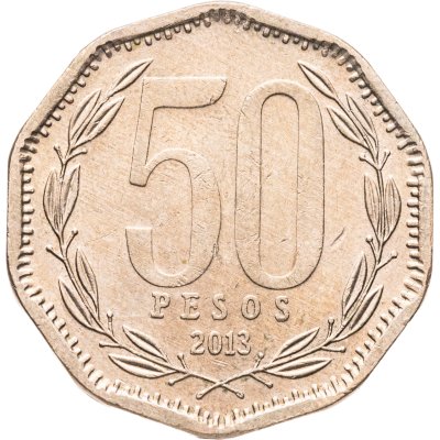купить Чили 50 песо (pesos) 2013