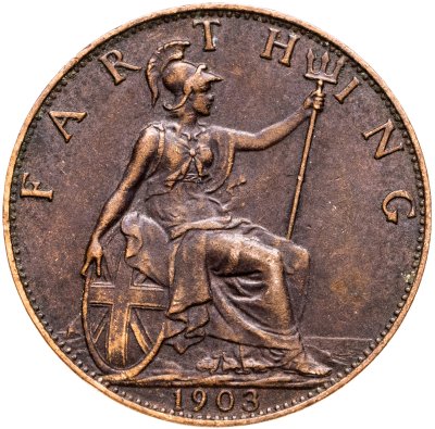 купить Великобритания 1 фартинг (farthing) 1903