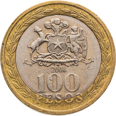 купить Чили 100 песо (pesos) 2008