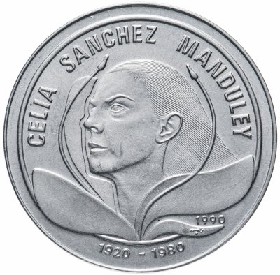 купить Куба 1 песо (peso) 1990 "70 лет со дня рождения Селии Санчес"