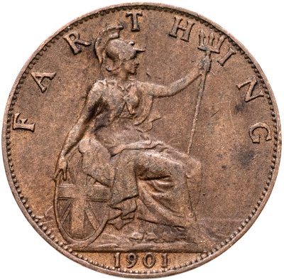 купить Великобритания 1 фартинг (farthing) 1901