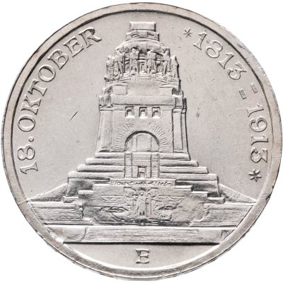 купить Германская империя, Саксония 3 марки (mark) 1913 "100 лет битвы при Лейпциге (битве народов)"