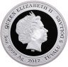 Купить Тувалу 5 долларов 2017 "Динозавр Тираннозавр" в футляре с сертификатом