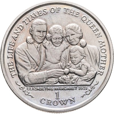 купить Остров Мэн 1 крона (crown) 2000 "Елизавета и Маргарет"