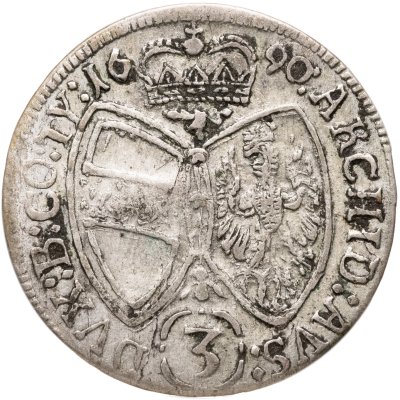купить Австрия 3 крейцера 1690