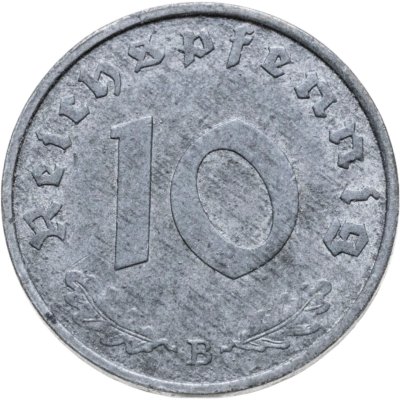 купить Германия, Третий рейх 10 рейхспфеннигов (reichspfennig) 1944 B
