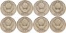 Купить Набор из 8 монет 50 копеек 1979-1986