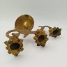 Купить Подсвечник на 3 свечи, латунь, Индия, 1970-1990 гг.