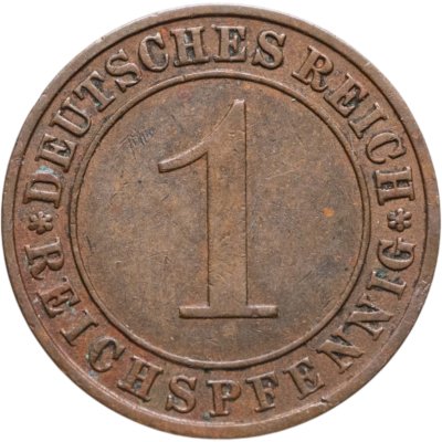 купить Германия 1 рейхспфенниг (reichspfennig) 1929 A знак монетного двора "A" — Берлин