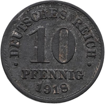купить Германия 10 пфеннигов 1918