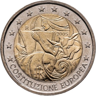 купить Италия 2 евро (euro) 2005 "Годовщина принятия конституции Европейского Союза"