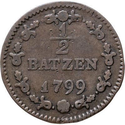 купить Швейцария 1/2 батцена 1799
