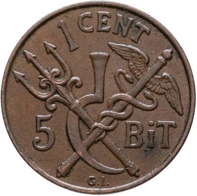 купить Датская Вест-Индия 1 цент 5 бит 1905