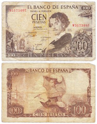 купить Испания 100 песет 1965 Pick 150