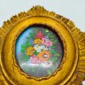 Купить Картина (миниатюра) "Букет полевых цветов" в раме, холст на картоне, масло, композитный материал, стекло, холст на картоне, масло, композитный материал, стекло, Европа, 1950-1980 гг.