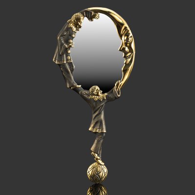 купить Зеркало "Озорное небо", бронза, патина, Российская Федерация, 2025 г.