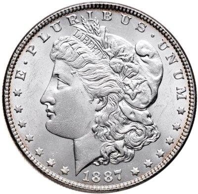 купить США 1 доллар (dollar) 1887 Доллар Моргана Без отметки монетного двора