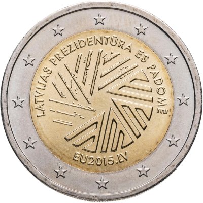 купить Латвия 2 евро 2015 "Президентство Латвии в Совете ЕС"